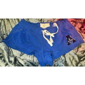 Abercrombie OS Blue Stringed Short Shorts